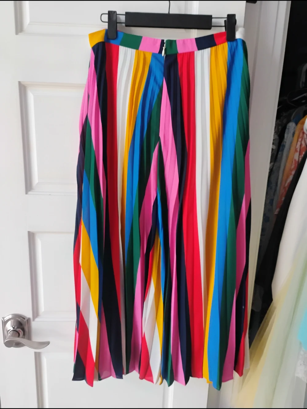 Boden Fairfax Multicolor Bright  Stripe Pleated Skirt - Brand New With Tags - Picture 9 of 12